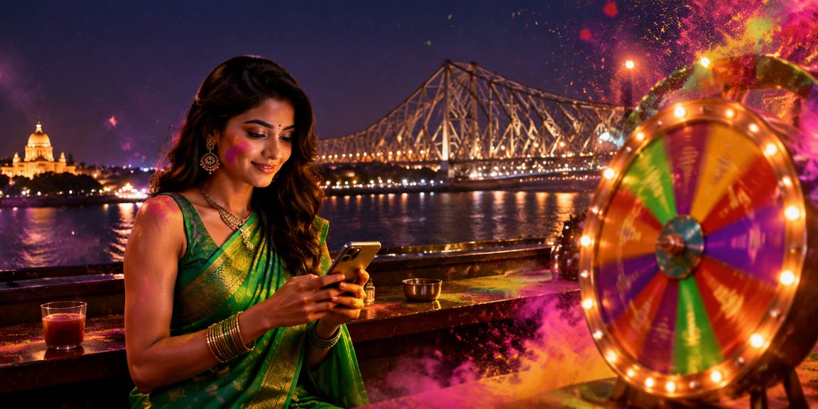 Rummy card game table in play with vibrant Indian themed setting